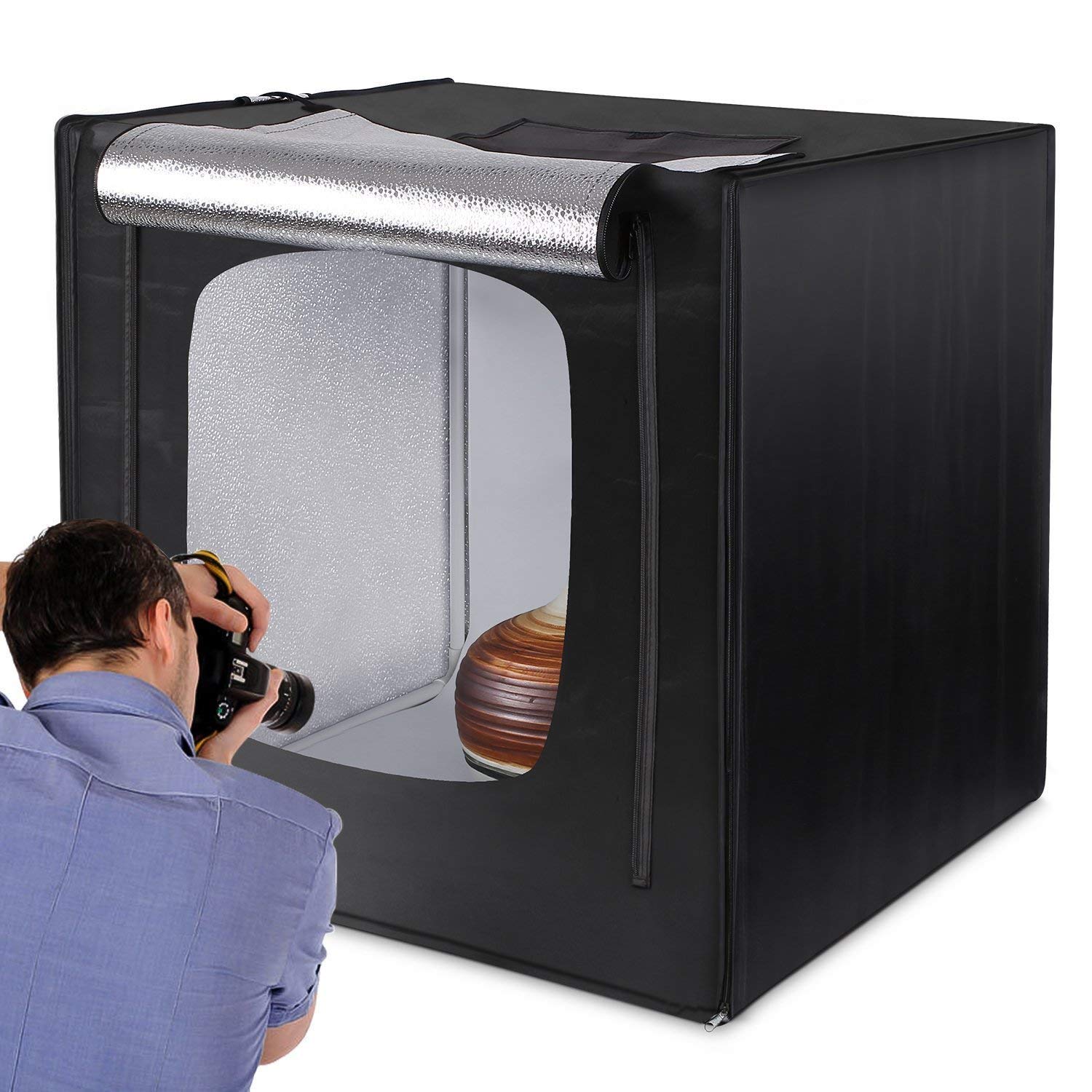 撮影 スタジオ ライト ボックス 68x65x65cm 楽天市場】撮影キット 撮影ボックス LEDライト付 折りたたみ可能 調光